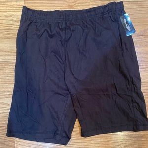 Big and tall, activewear black shorts, knee length